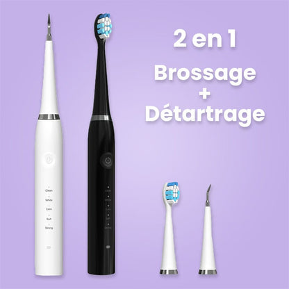Brosse à dents électrique 2 en 1