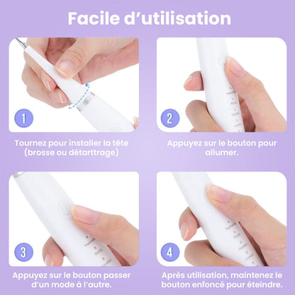 Brosse à dents électrique 2 en 1